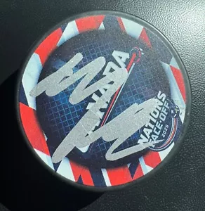 Mitch Marner signiert Kanada 2025 4 Nationen Face-Off Logo Hockey Puck Champions - Bild 1 von 1