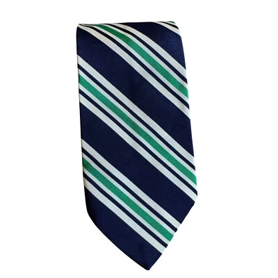 Polo Ralph Lauren Men’s Silk Blend NeckTie Multicolor Striped Hand Made In Italy - Image 1 of 4