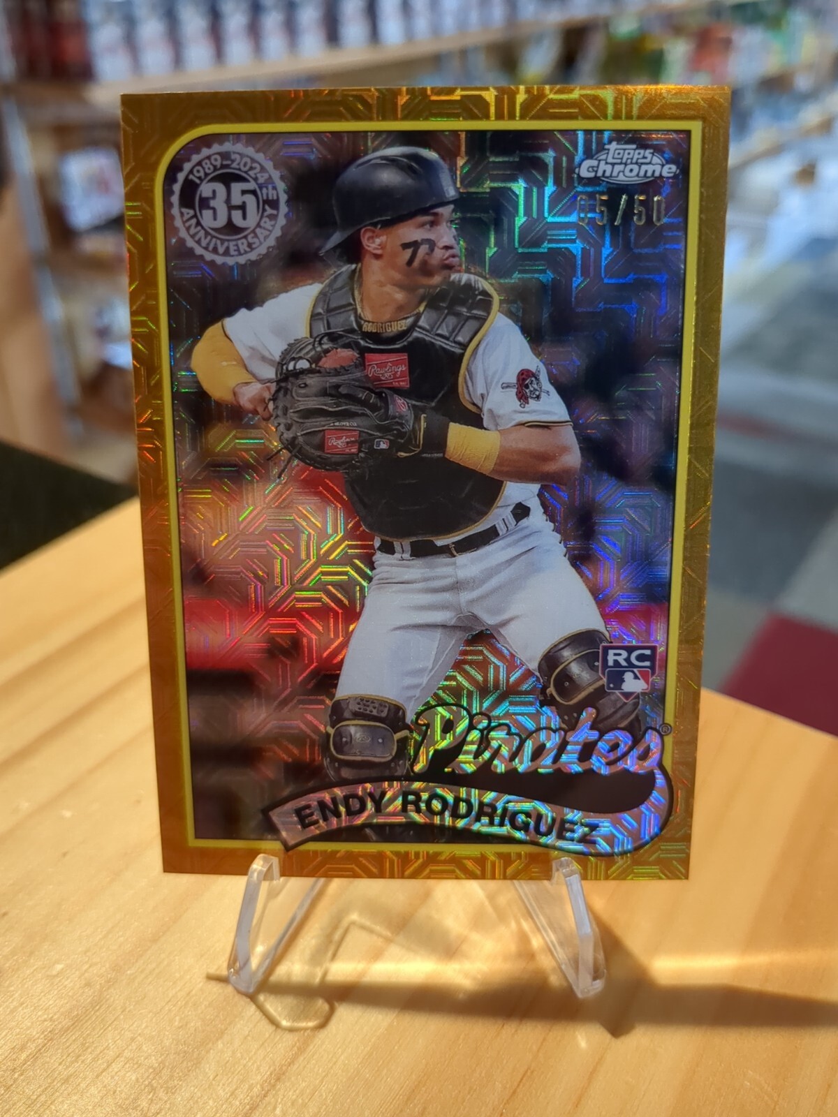 2024 Topps Series 2 Endy Rodriguez #2T89C-59 Silver Pack Mojo Gold /50 Pirates
