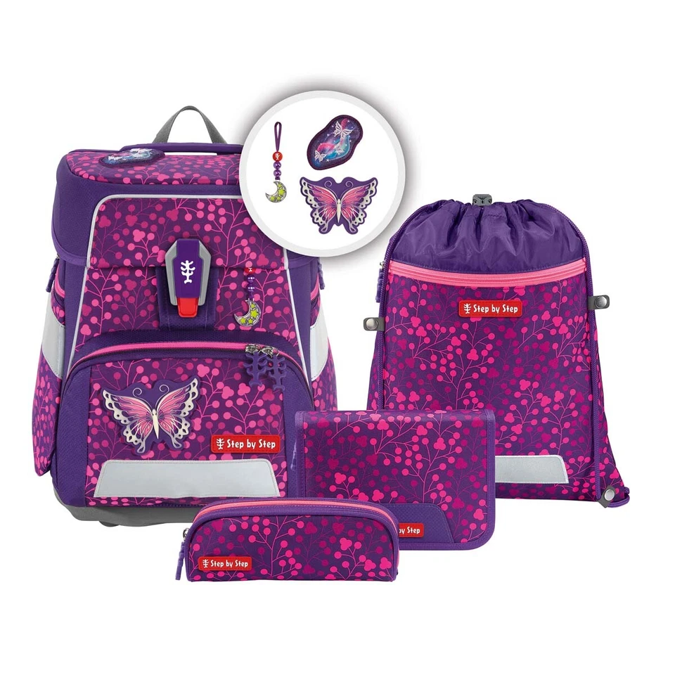 Step by Step Schulranzen-Set SPACE SHINE Butterfly Night Ina 5-teilig - Bild 1 von 4