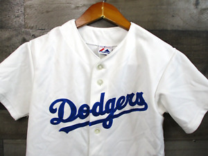 Vintage Majestic Los Angeles Dodgers Jersey Youth Large Milton Bradley 21 Home