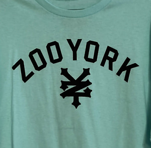 ZOO YORK T-Shirt Mens XL Short Sleeve Crew Neck Graphic Logo Light Teal