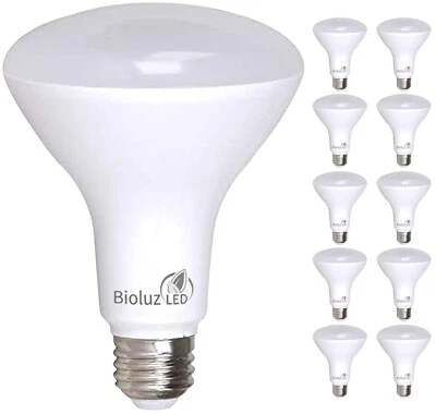 Bioluz LED 10 Pack 90 CRI BR30 LED Flood Light Bulbs Indoor Outdoor Instant O... - Image 1 of 4