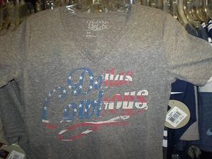 DALLAS COWBOYS LADIES AMERICAN SCRIPT T SHIRT GRAY V NECK XL XLG XLARGE NEW NWT - Picture 1 of 1