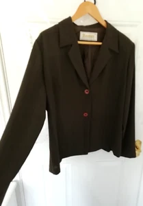 Römer Gr. 18 braun Sakko Blazer strukturiert gefüttert Schulterpolster Karriere Anlass - Bild 1 von 9