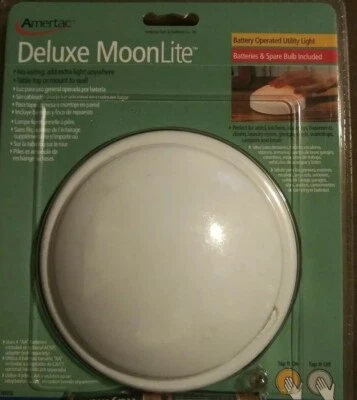 Deluxe MoonLite Travel Portable Utility Light Table Top or Mounted No Wiring - Image 1 of 4
