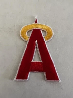 Vintage MLB Los Angeles Angels Iron-on BIG A patch.MINT.Fast Ship.  MLB BASEBALL - Image 1 of 4