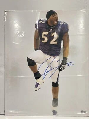 Beckett Ray Lewis Signed 16x20 Photo Baltimore Ravens BAS - Image 1 of 4