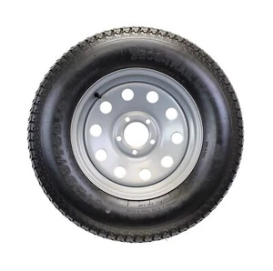 eCustomrim Trailer Tire On Rim ST205/75D15 F78-15 Load Range C 5 Lug Silver M... - Picture 1 of 9