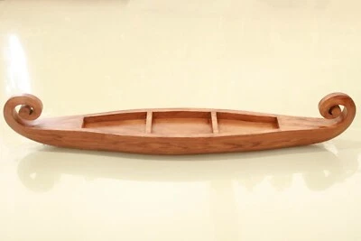 Estante colgante de pared escultura barco canoa de madera decoración del hogar grande Foto 1 de 4