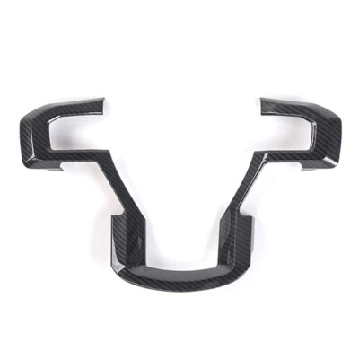 Biseles de embellecimiento de cubierta de volante negro carbono para Ford F150 F250 F350 2015-20 Foto 1 de 4