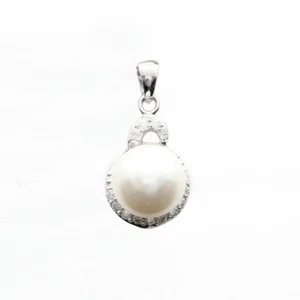 Colgante de plata 925 AURORA GEMS® 26x13,5 mm con perla de agua dulce - Imagen 1 de 1