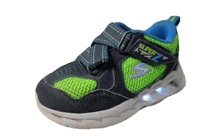 Skechers 400066N Kleinkind Schuhe Jungen leuchtende Hakenschlaufe Super Z Turnschuhe US Größe 7 - Bild 1 von 11