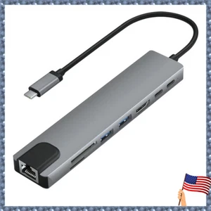 8 in 1 Laptop Docking Station Type-C HDMI Hub Adapter USB 2.0 3.0 Adapter For PC - Picture 1 of 15
