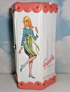 Francie Pink & White Hexagon Carrying Case~Barbie's Mod  Cousin~No Handle - Picture 1 of 14