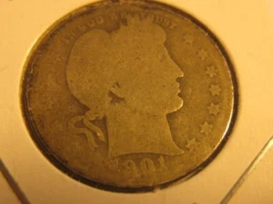 1901-O Barber Quarter - Picture 1 of 2