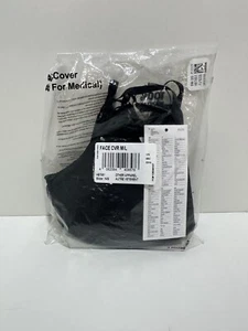 3 x Marken Original Adidas Gesichtsbedeckung Masken Schwarz Waschbar Größe M/L - Bild 1 von 1