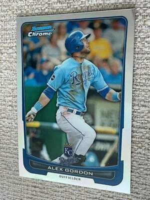 2012 BOWMAN CHROME BASEBALL ALEX GORDON REFRACTOR CARD No.40 Kansas City Royals - Image 1 of 2