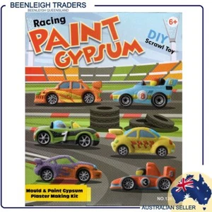 RACING CAR - MOULD & PAINT GYPSUM Plaster Craft Kit Fun For All Ages Brand New - Picture 1 of 7