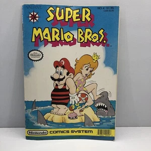 Super Mario Bros Comic Book #4 Rare Valiant Nintendo Comics System 1990 Good - Picture 1 of 12