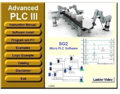 PLC Programing Software Ladder & Logic Block Automation Runtime w Examples USB - Image 1 of 4
