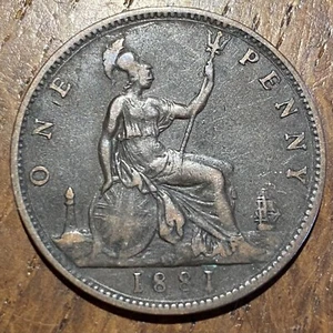 TRES BELLE PIECE DE 1 PENNY VICTORIA 1881 (841) - Picture 1 of 2