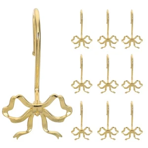  12 Stück Schleifenvorhangringe: Zinklegierung Duschvorhang Dekor Haken - Schleifenknoten - Bild 1 von 17