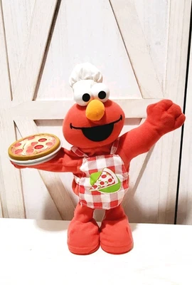 2006 Fisher Price Mattel Pizza Sing/Dance Elmo 12" Muppets Sesame Street  - Image 1 of 4