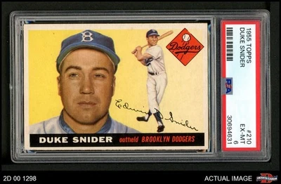 1955 Topps #210 Duke Snider Dodgers Salón de la fama PSA 6 - EX/MT Foto 1 de 2