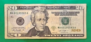 2013 $20 Dollar Bill Birth Note Special Date (MA60195583) 1955 Circulated - Picture 1 of 7