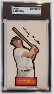 1968 Topps Action All-Star Stickers MICKEY MANTLE #7 SGC Authentic NY Yankees  - Picture 1 of 2