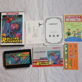 [FC] Rolling Thunder Box Instructions with Accessories Famicom Software