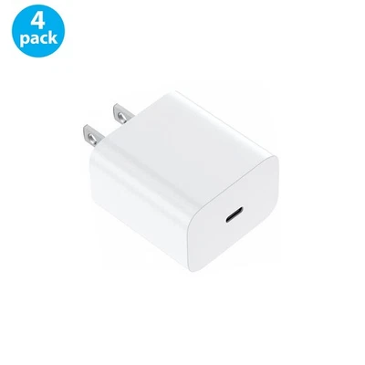 4x USB-C Type-C 20W PD Power Block Adapter Fast Wall Charger For iPhone 15 14 13 - Image 1 of 4