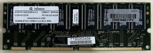 INFINEON HYS72V128220GR-8-C2 1GB SDRAM PC100 ECC REG RDIMM. - Picture 1 of 2