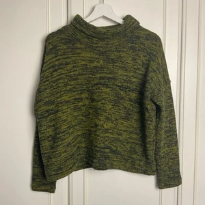 Mama B Jumper Womens Size XS Green Vigo Cotton Blend Lagenlook Roll Neck Arty - Picture 1 of 10