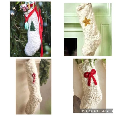 4 ANTHROPOLOGIE LANA ICONO FESTIVO NAVIDAD VACACIONES MEDIAS ESTRELLA ARCO ÁRBOL CARAMELO Foto 1 de 4