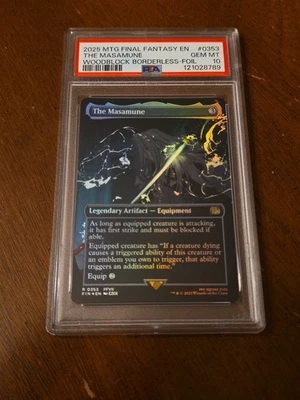 PSA 10 The Masamune (Borderless) Final Fantasy Foil Gem Mint - Image 1 of 2
