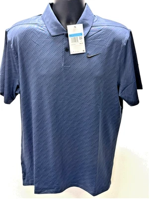 Nike Men's Dri-FIT Vapor Striped Golf Polo Shirt Blue - DH0808 437 New w/ Tags