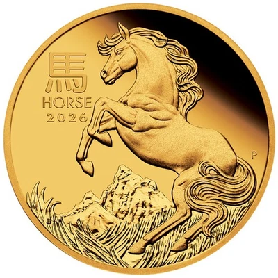 2026 1/4 oz Australia Gold Lunar Horse PP - Image 1 of 3