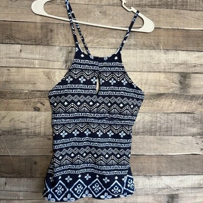 Camiseta Tankini Reversible Tommy Bahama Cowrie Mare Azul Marino Pequeña Foto 1 de 4