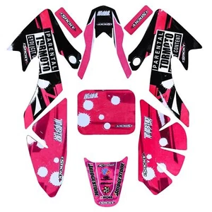 Full set Pink Decals Graphics Sticker for CRF50 XR50 110 125cc Pit Dirt Bike - Picture 1 of 4