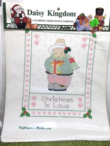 Bucilla gestempelt Kreuzstich Daisy Kingdom Weihnachten 63444 Hase Geschenk an Mama NEU - Bild 1 von 4