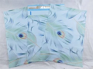 100 10x13 Designer Peacock Feather Mailers Poly Shipping Envelopes Boutique Bags - Picture 1 of 6