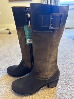 Botas altas Olukai para mujer de cuero marrón Emalani talla 8,5 EE. UU. Foto 1 de 4