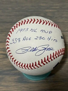 RARE PETE ROSE REDS 1973 NL MVP .338 AVG 230 HITS STAT SIGNED AUTO BASEBALL LCK - Picture 1 of 1