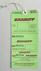 Braniff Airlines Unused Paper Baggage Tag - Round Trip Claim Check