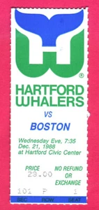 12/21/88 WHALERS/BRUINS HOCKEY TICKET STUB - Picture 1 of 1