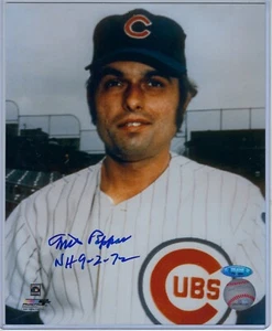 MILT PAPPAS AUTOGRAPHED 8 X 10 NO HITTER INSCRIPTION TRISTAR STICKER - Picture 1 of 1