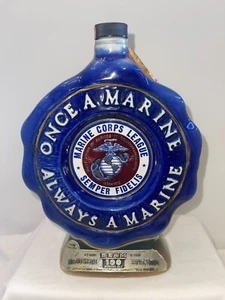1975 Jim Beam Once A Marine Always A Marine Commemorative Bottle Semper Fidelis - Picture 1 of 8