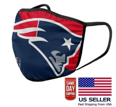 New England Patriots Face Mask Cloth Reusable Washable Cotton Unisex Adult Sport - Image 1 of 4